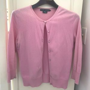 Ralph Lauren Cashmere Pink Cardigan